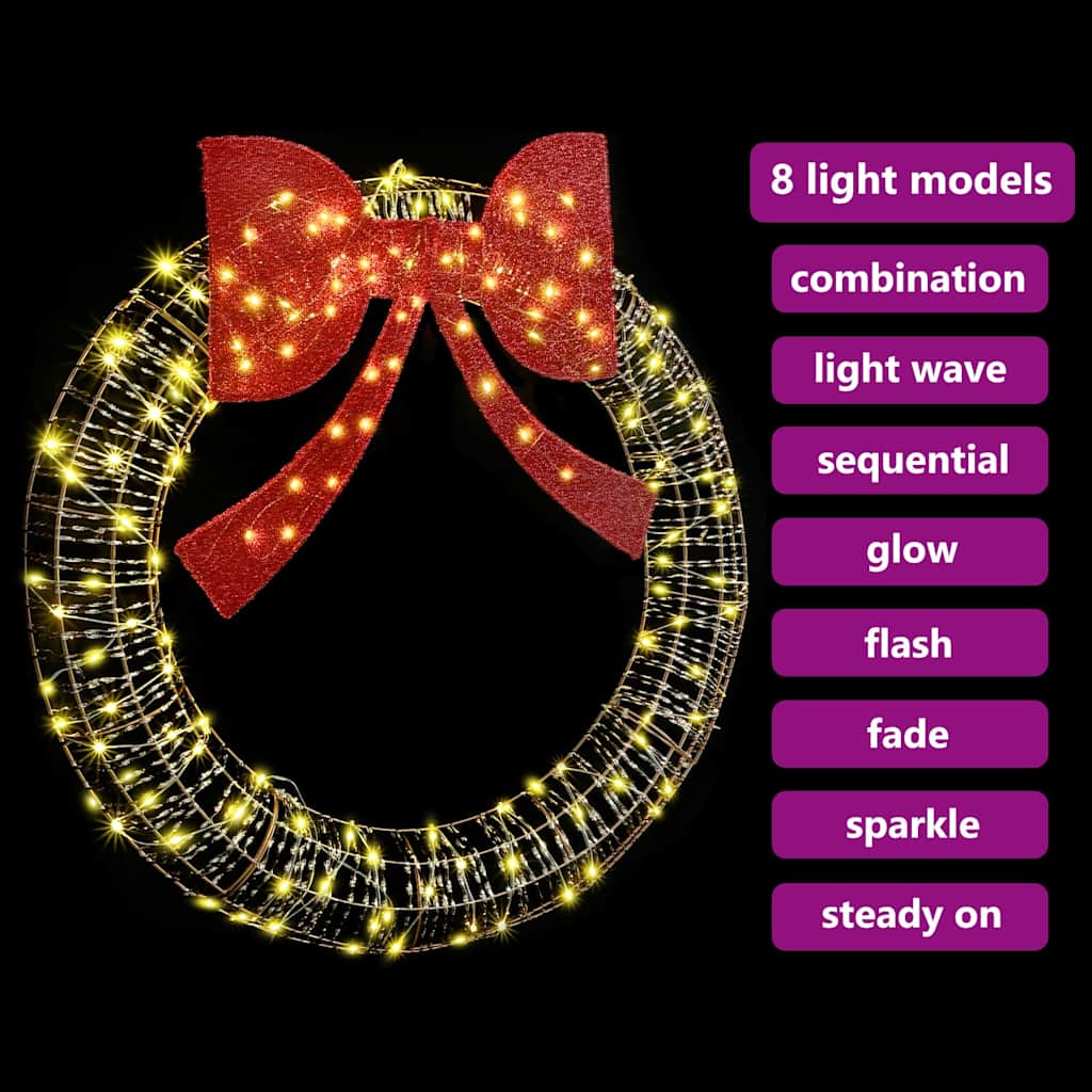 Krans met 150 LED Warmwit 121 x 121 x 10 cm PET is nu te koop bij PeponiXL, paradijselijk wonen!