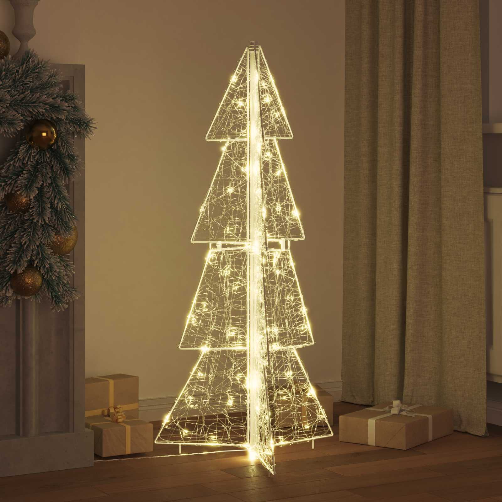 Kerstboom met 100 LED Warmwit 120 cm Acryl is nu te koop bij PeponiXL, paradijselijk wonen!