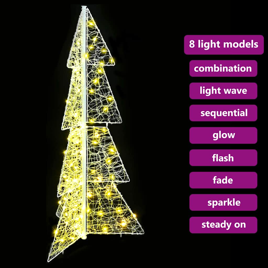 Kerstboom met 100 LED Warmwit 120 cm Acryl is nu te koop bij PeponiXL, paradijselijk wonen!