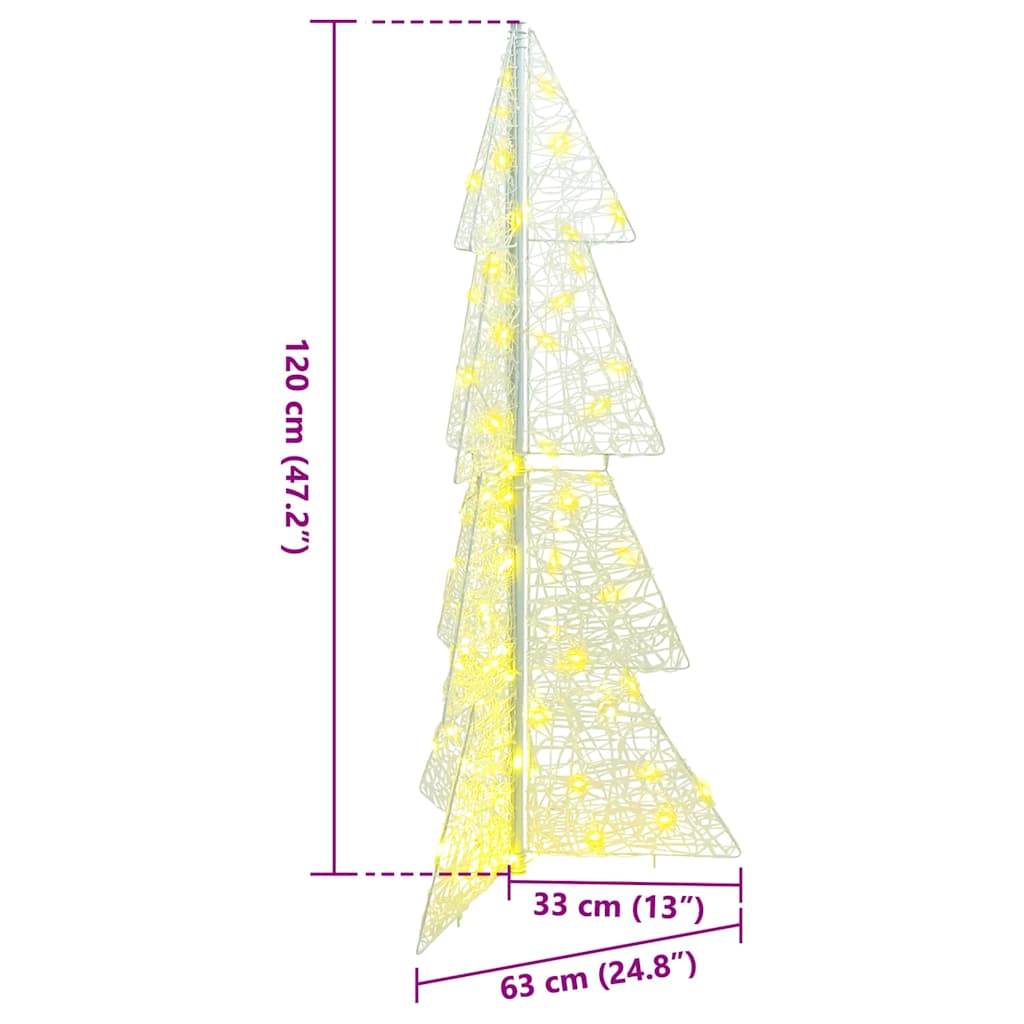 Kerstboom met 100 LED Warmwit 120 cm Acryl is nu te koop bij PeponiXL, paradijselijk wonen!