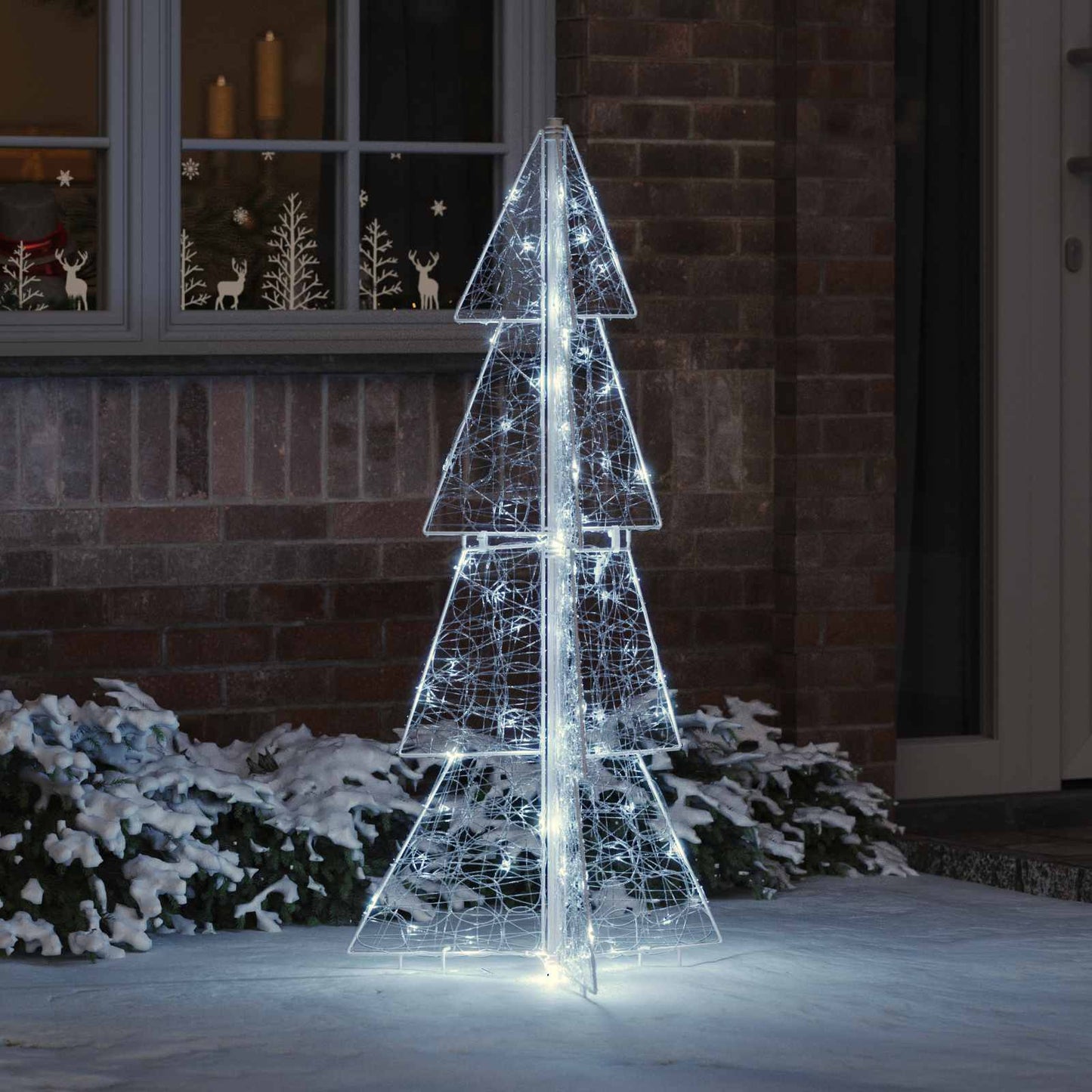 Kerstboom met 100 LED Koud Wit 120 cm Acryl is nu te koop bij PeponiXL, paradijselijk wonen!