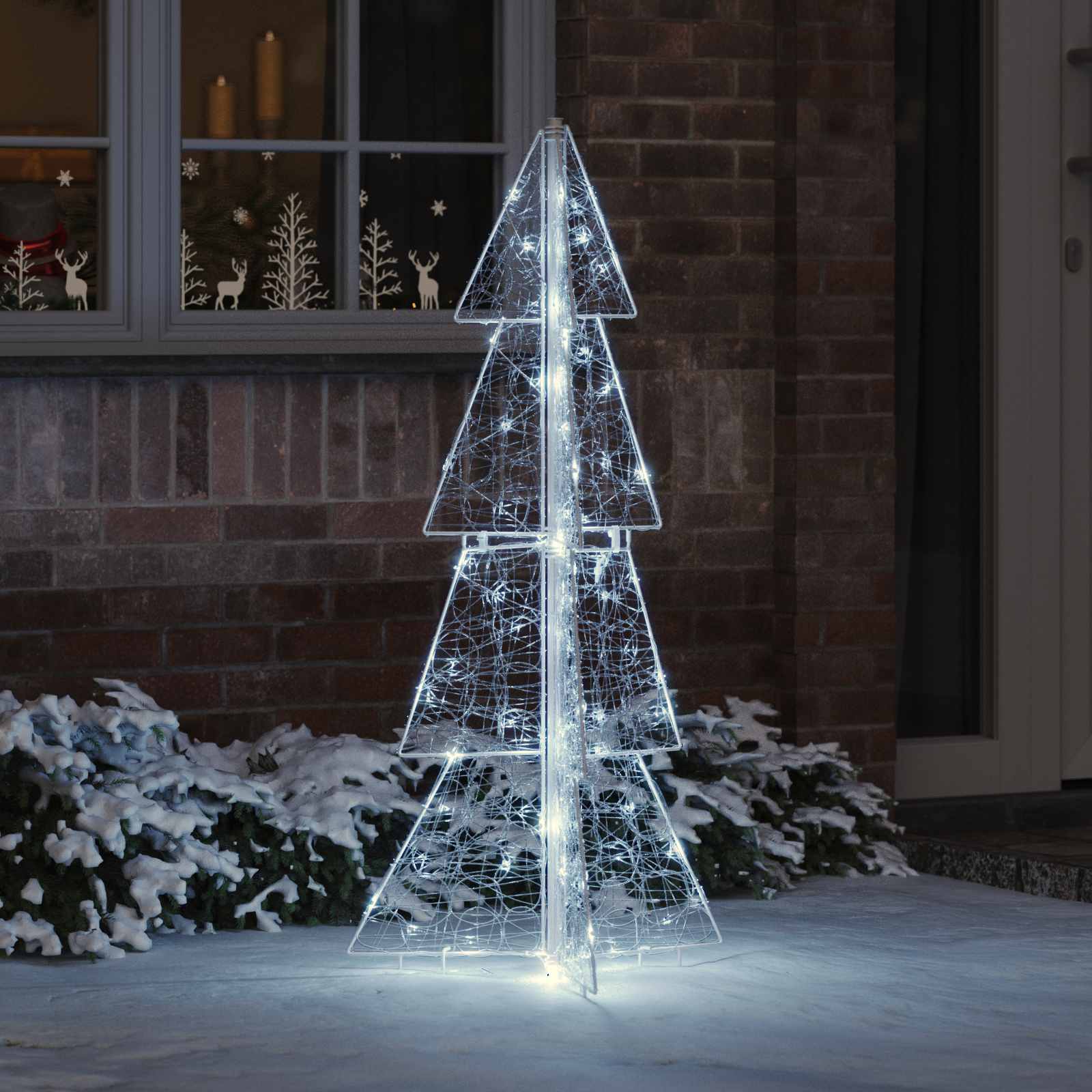 Kerstboom met 100 LED Koud Wit 120 cm Acryl is nu te koop bij PeponiXL, paradijselijk wonen!