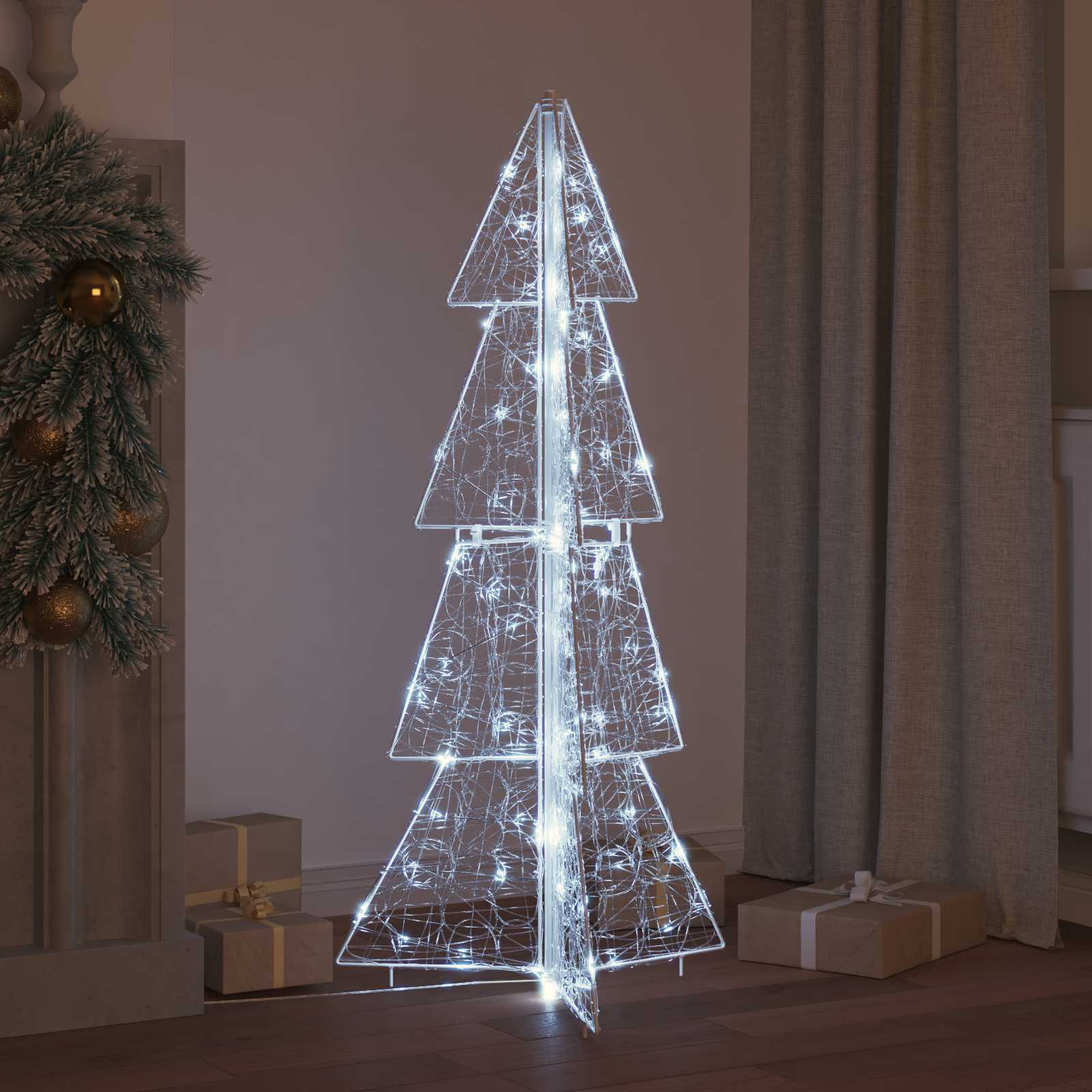 Kerstboom met 100 LED Koud Wit 120 cm Acryl is nu te koop bij PeponiXL, paradijselijk wonen!