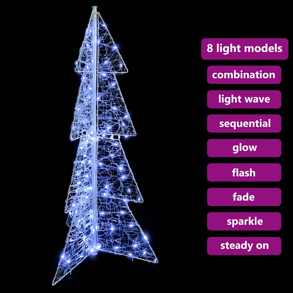 Kerstboom met 100 LED Koud Wit 120 cm Acryl is nu te koop bij PeponiXL, paradijselijk wonen!