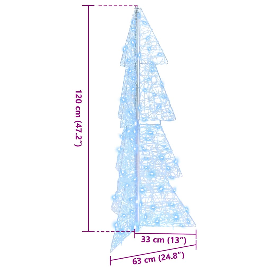 Kerstboom met 100 LED Koud Wit 120 cm Acryl is nu te koop bij PeponiXL, paradijselijk wonen!