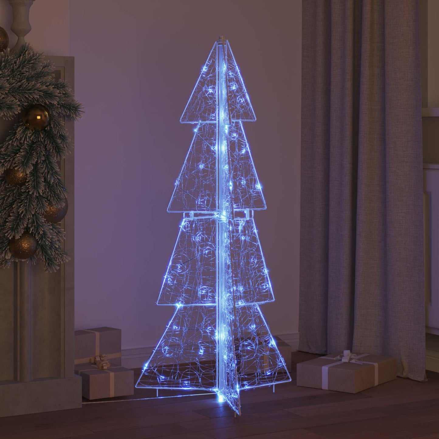 Kerstboom met 100 LED Blauw 120 cm Acryl is nu te koop bij PeponiXL, paradijselijk wonen!
