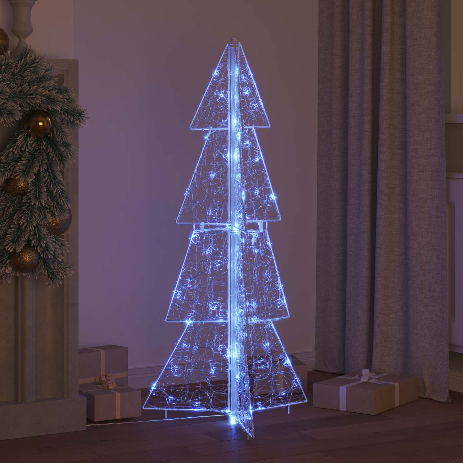 Kerstboom met 100 LED Blauw 120 cm Acryl is nu te koop bij PeponiXL, paradijselijk wonen!