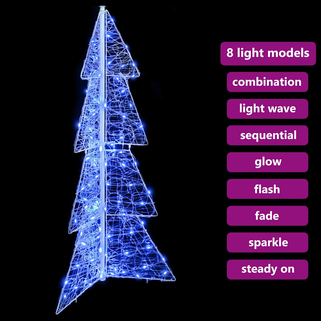 Kerstboom met 100 LED Blauw 120 cm Acryl is nu te koop bij PeponiXL, paradijselijk wonen!