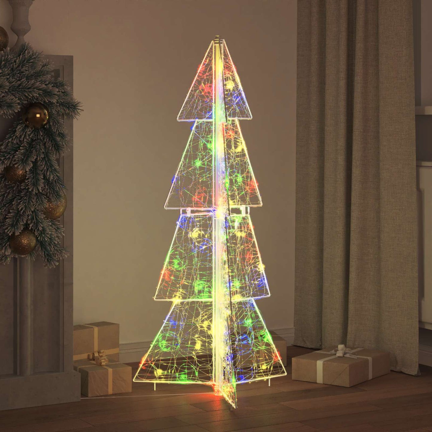 Kerstboom met 100 LED Multikleur 120 cm Acryl is nu te koop bij PeponiXL, paradijselijk wonen!
