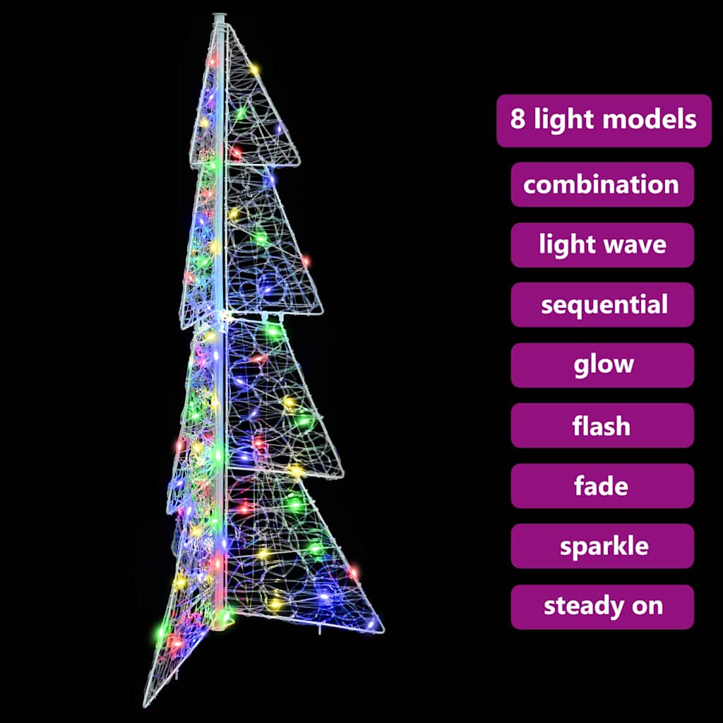 Kerstboom met 100 LED Multikleur 120 cm Acryl is nu te koop bij PeponiXL, paradijselijk wonen!