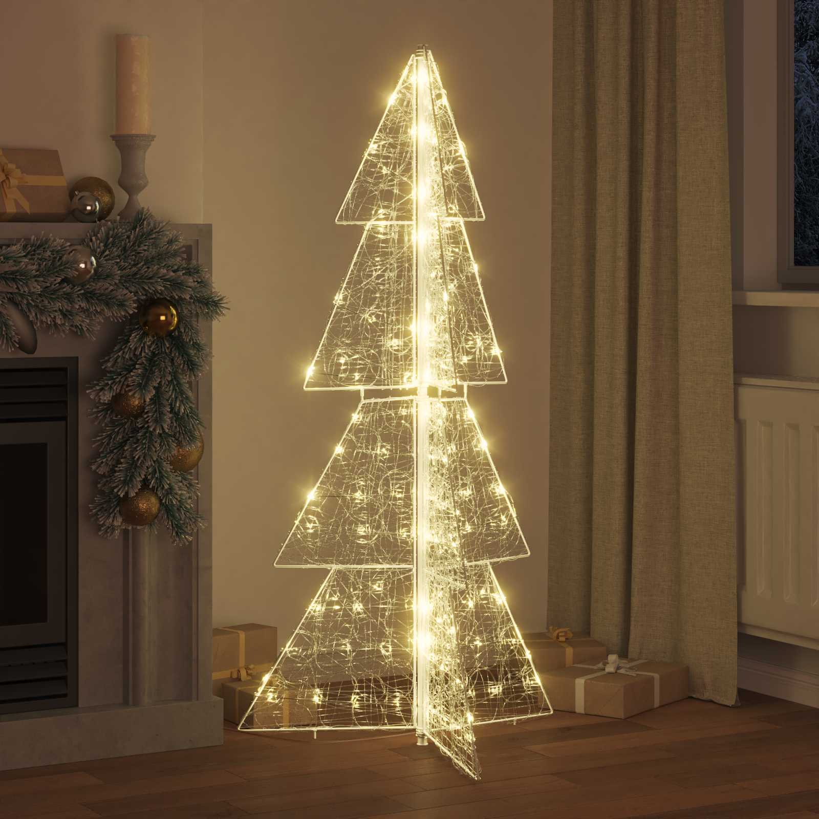 Kerstboom met 160 LED Warmwit 150 cm Acryl is nu te koop bij PeponiXL, paradijselijk wonen!