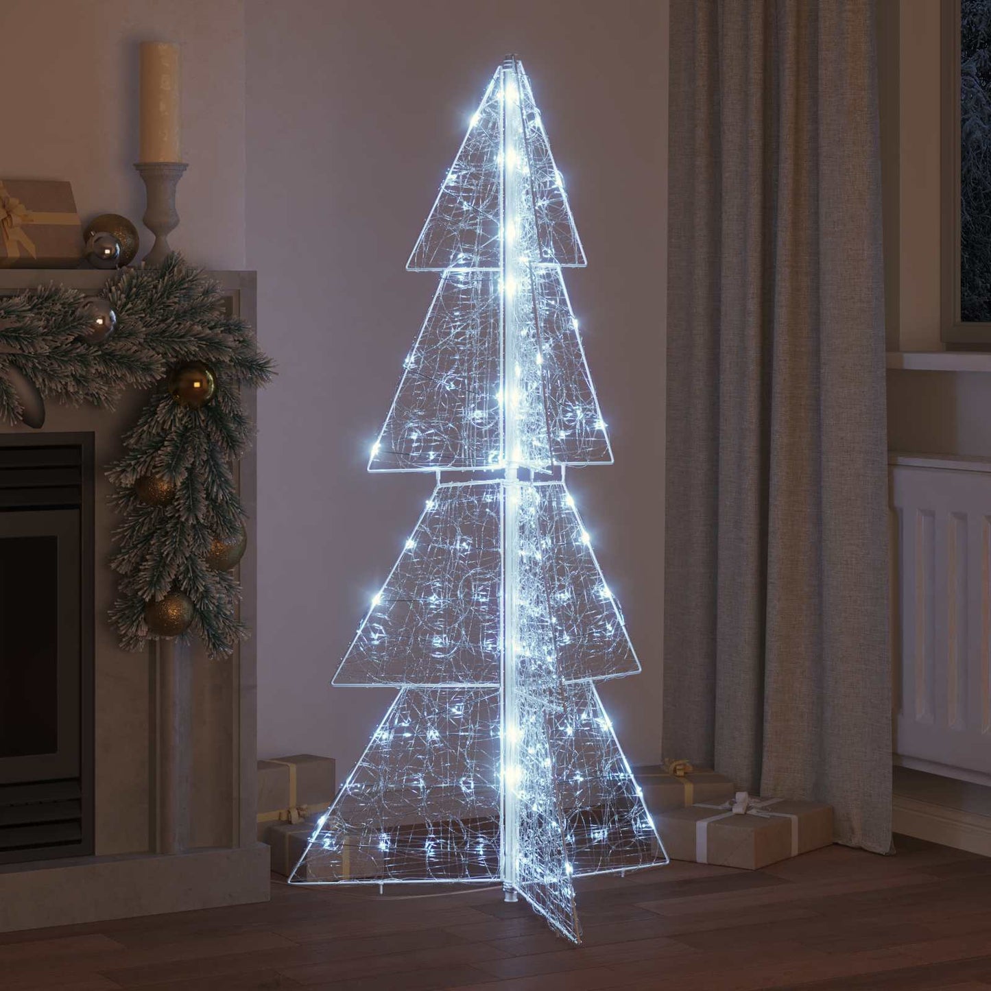 Kerstboom met 160 LED Koud Wit 150 cm Acryl is nu te koop bij PeponiXL, paradijselijk wonen!