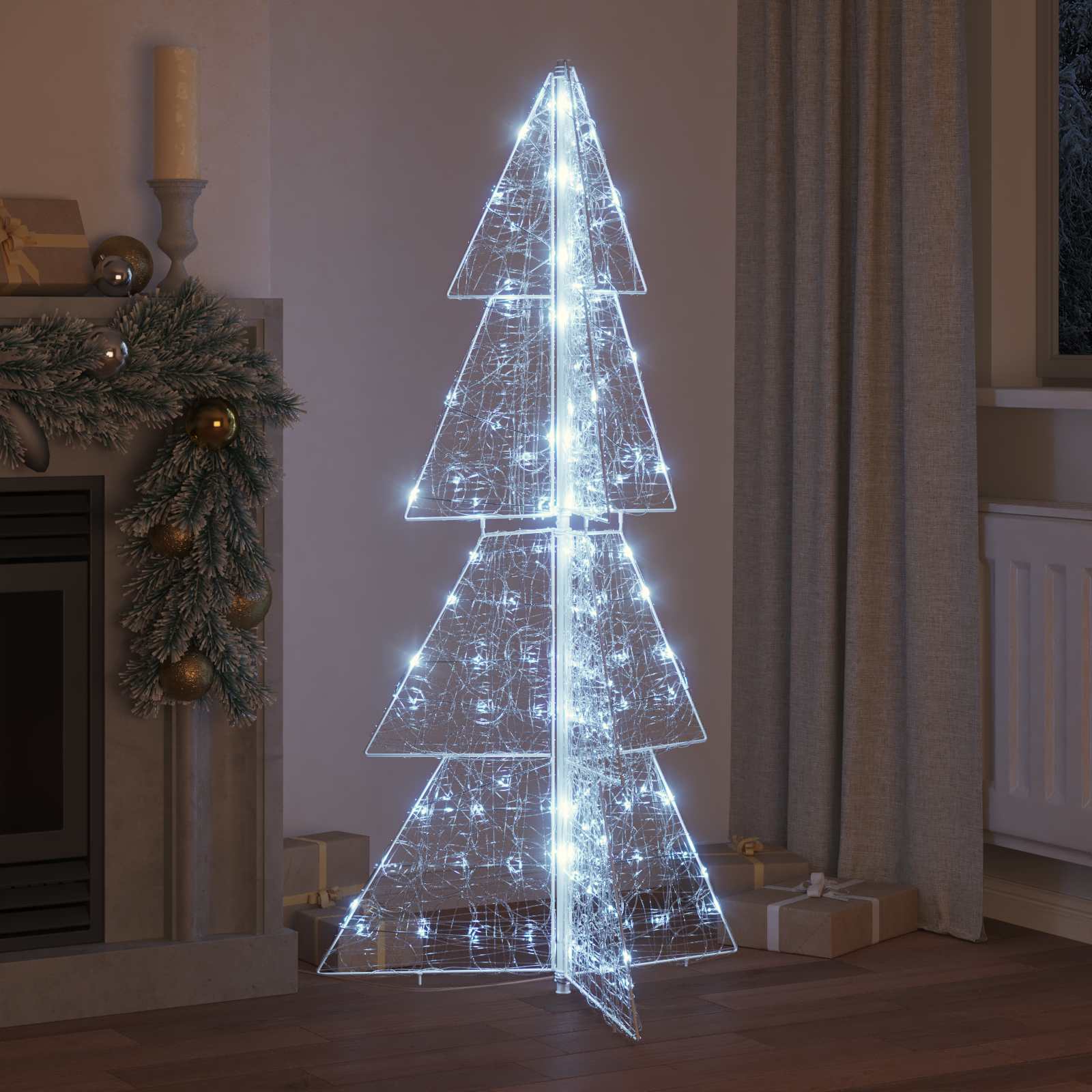 Kerstboom met 160 LED Koud Wit 150 cm Acryl is nu te koop bij PeponiXL, paradijselijk wonen!