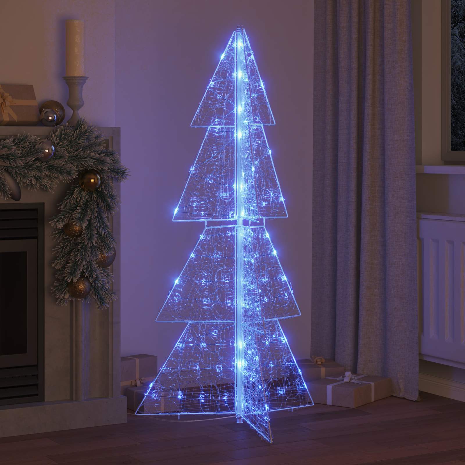 Kerstboom met 160 LED Blauw 150 cm Acryl is nu te koop bij PeponiXL, paradijselijk wonen!