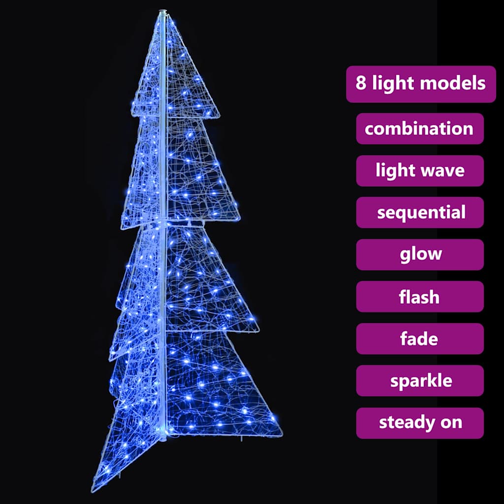 Kerstboom met 160 LED Blauw 150 cm Acryl is nu te koop bij PeponiXL, paradijselijk wonen!