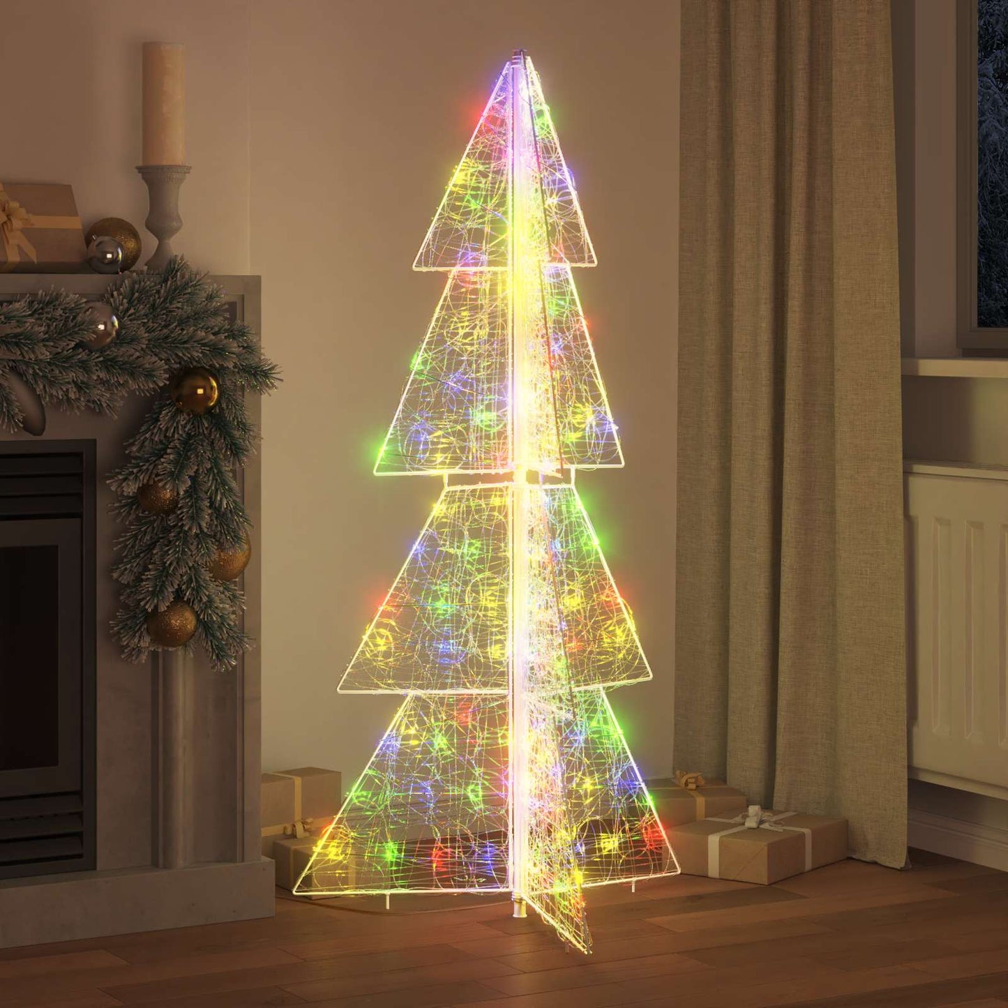 Kerstboom met 160 LED Multikleur 150 cm Acryl is nu te koop bij PeponiXL, paradijselijk wonen!