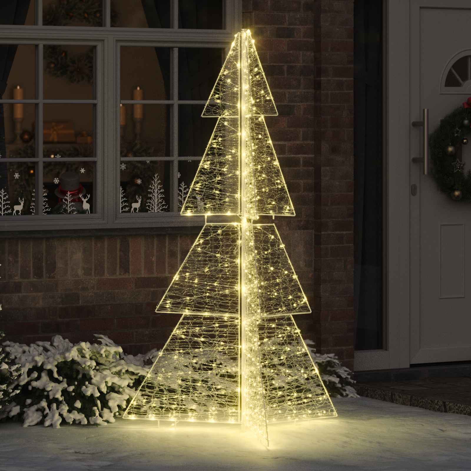Kerstboom met 240 LED Warmwit 180 cm Acryl is nu te koop bij PeponiXL, paradijselijk wonen!