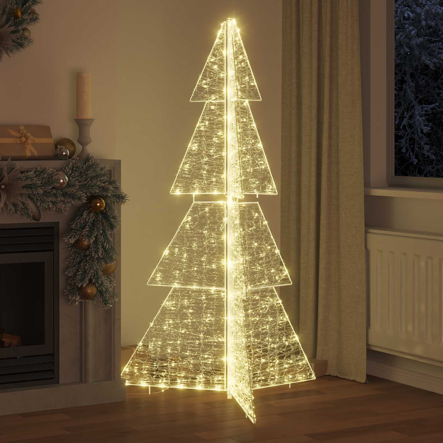 Kerstboom met 240 LED Warmwit 180 cm Acryl is nu te koop bij PeponiXL, paradijselijk wonen!