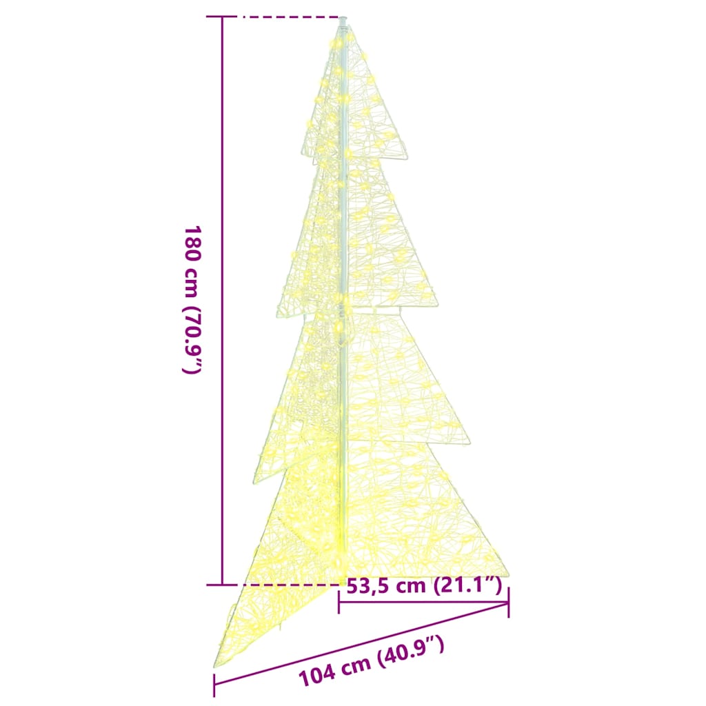 Kerstboom met 240 LED Warmwit 180 cm Acryl is nu te koop bij PeponiXL, paradijselijk wonen!