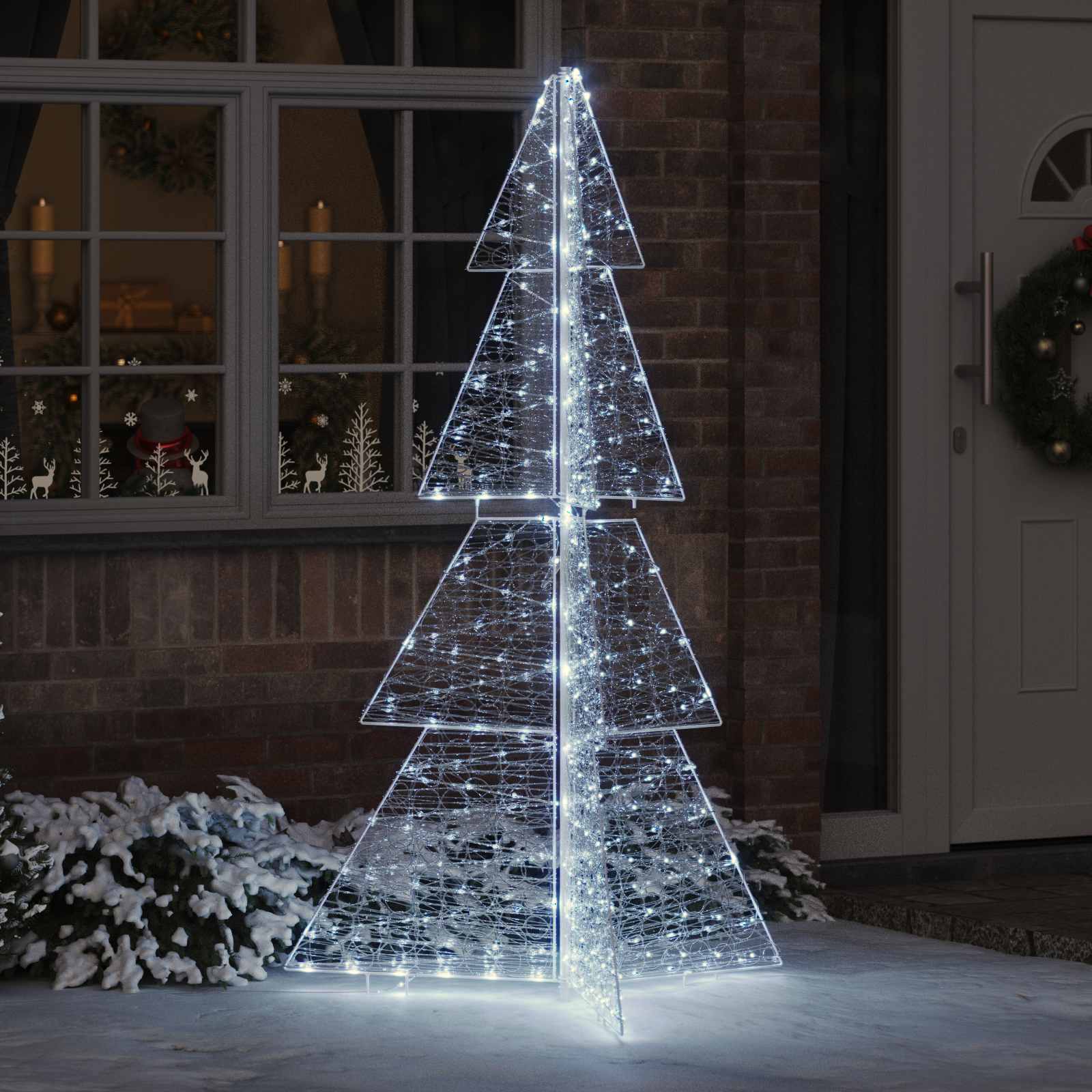 Kerstboom met 240 LED Koud Wit 180 cm Acryl is nu te koop bij PeponiXL, paradijselijk wonen!