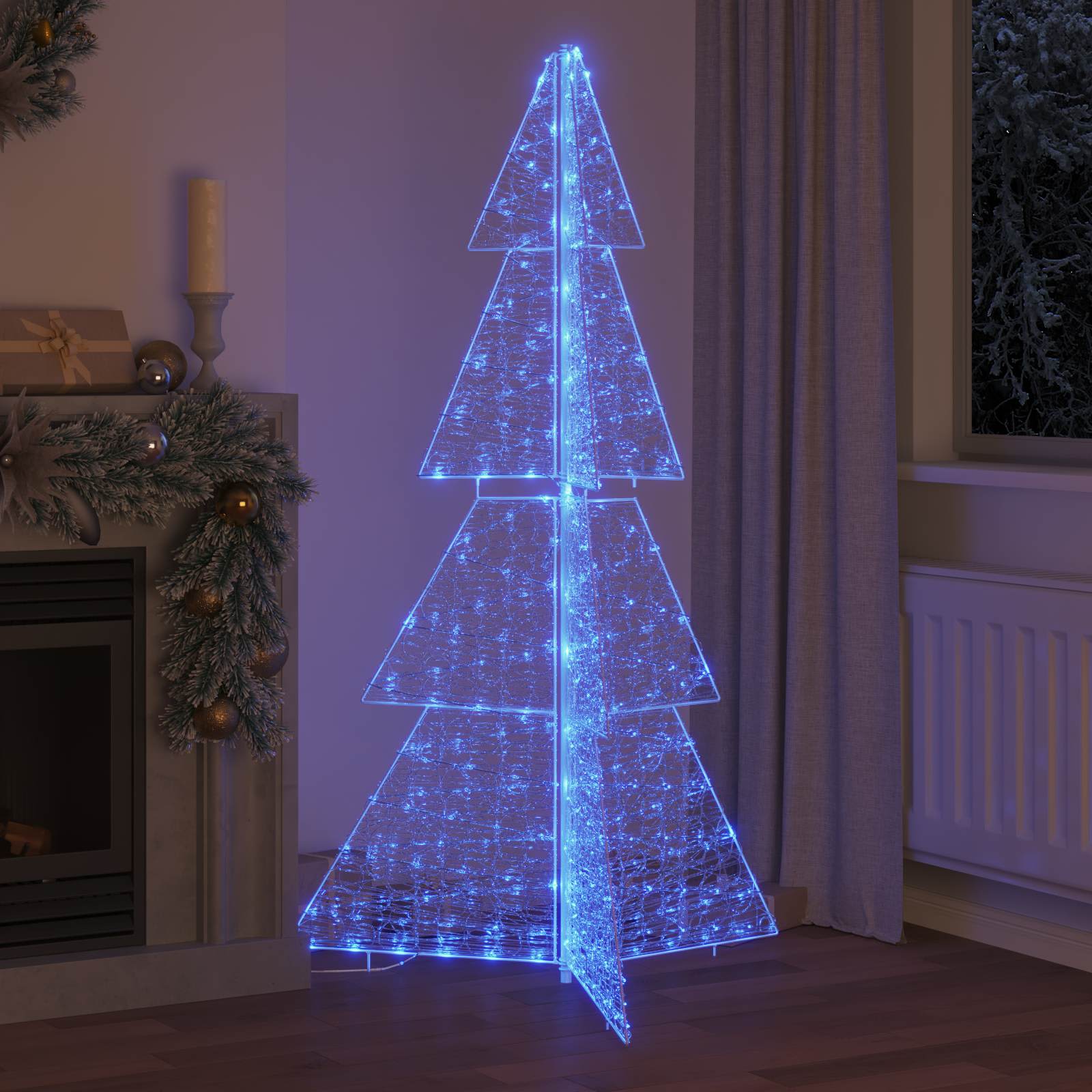 Kerstboom met 240 LED Blauw 180 cm Acryl is nu te koop bij PeponiXL, paradijselijk wonen!