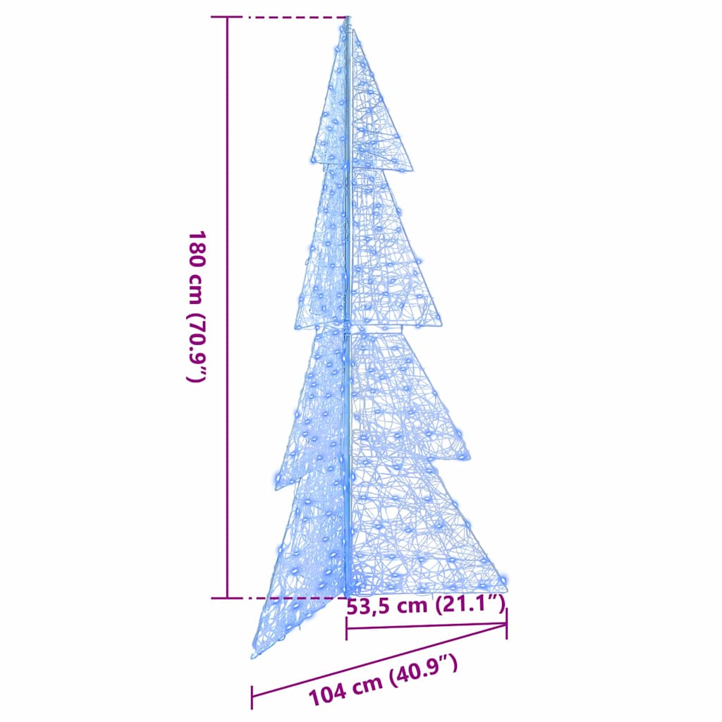 Kerstboom met 240 LED Blauw 180 cm Acryl is nu te koop bij PeponiXL, paradijselijk wonen!