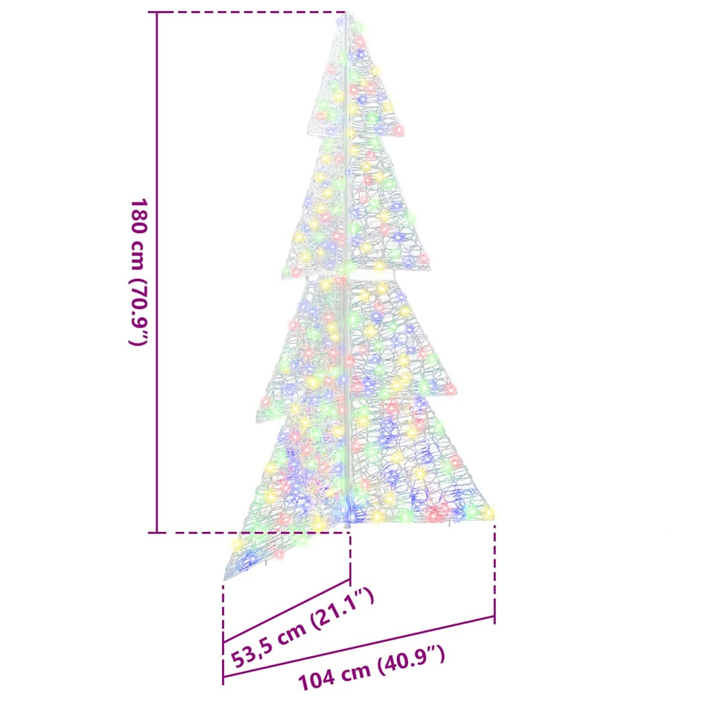 Kerstboom met 240 LED Multikleur 180 cm Acryl is nu te koop bij PeponiXL, paradijselijk wonen!