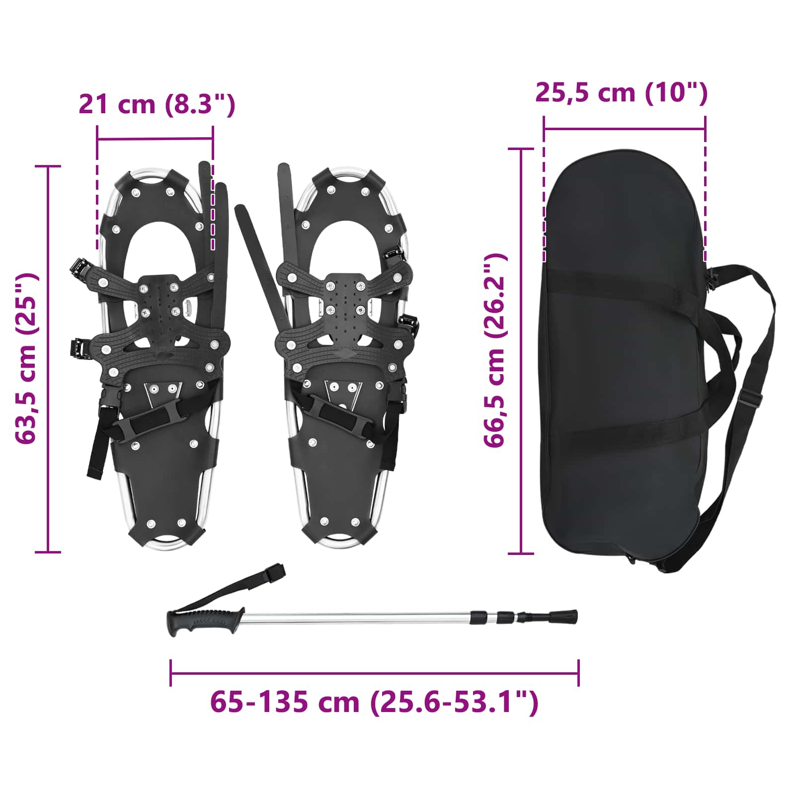 3 in 1 sneeuwschoenen met wandelschoenen Zilver en Zwart is nu te koop bij PeponiXL, paradijselijk wonen!