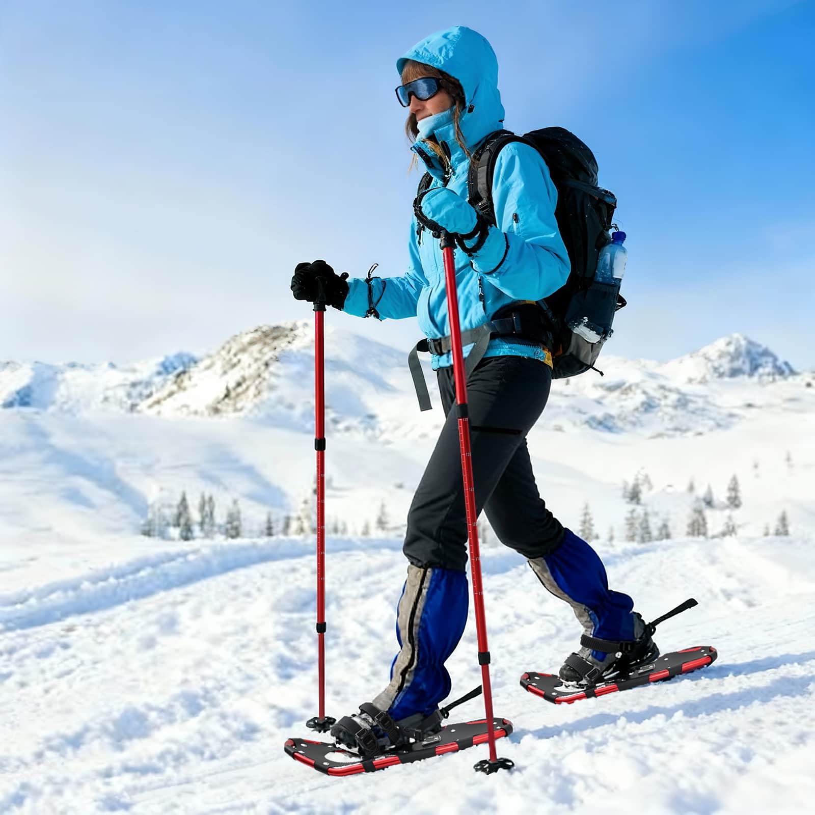 3 in 1 sneeuwschoenen met wandelschoenen Rood en Zwart is nu te koop bij PeponiXL, paradijselijk wonen!