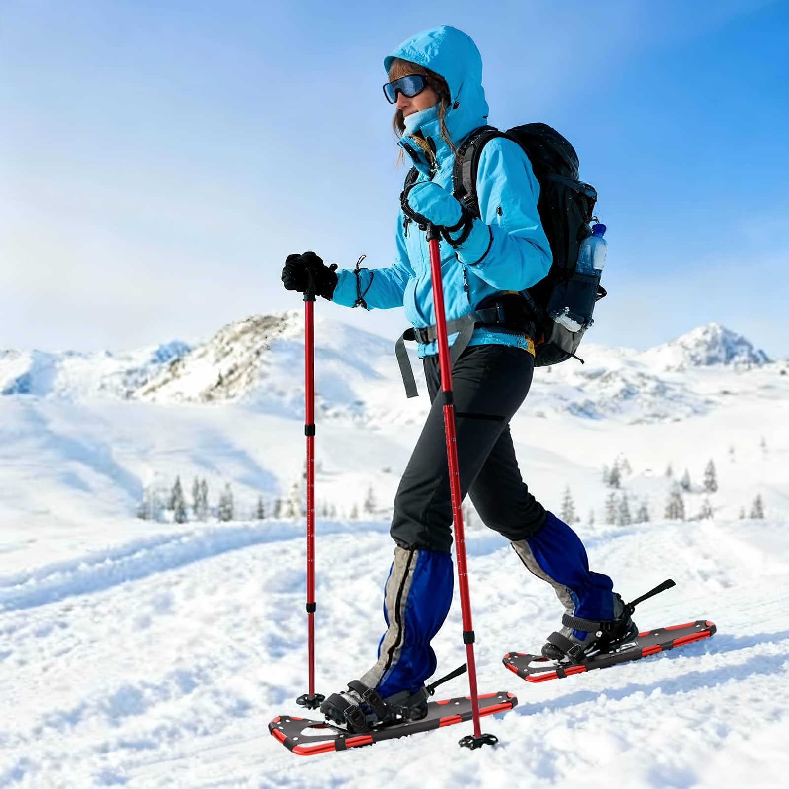 3 in 1 sneeuwschoenen met wandelschoenen Rood en Zwart is nu te koop bij PeponiXL, paradijselijk wonen!