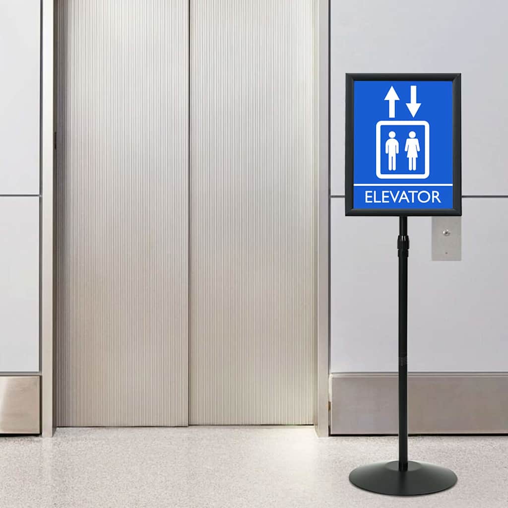 Pedestal Posterstand Zwart a3 Aluminium en PVC is nu te koop bij PeponiXL, paradijselijk wonen!