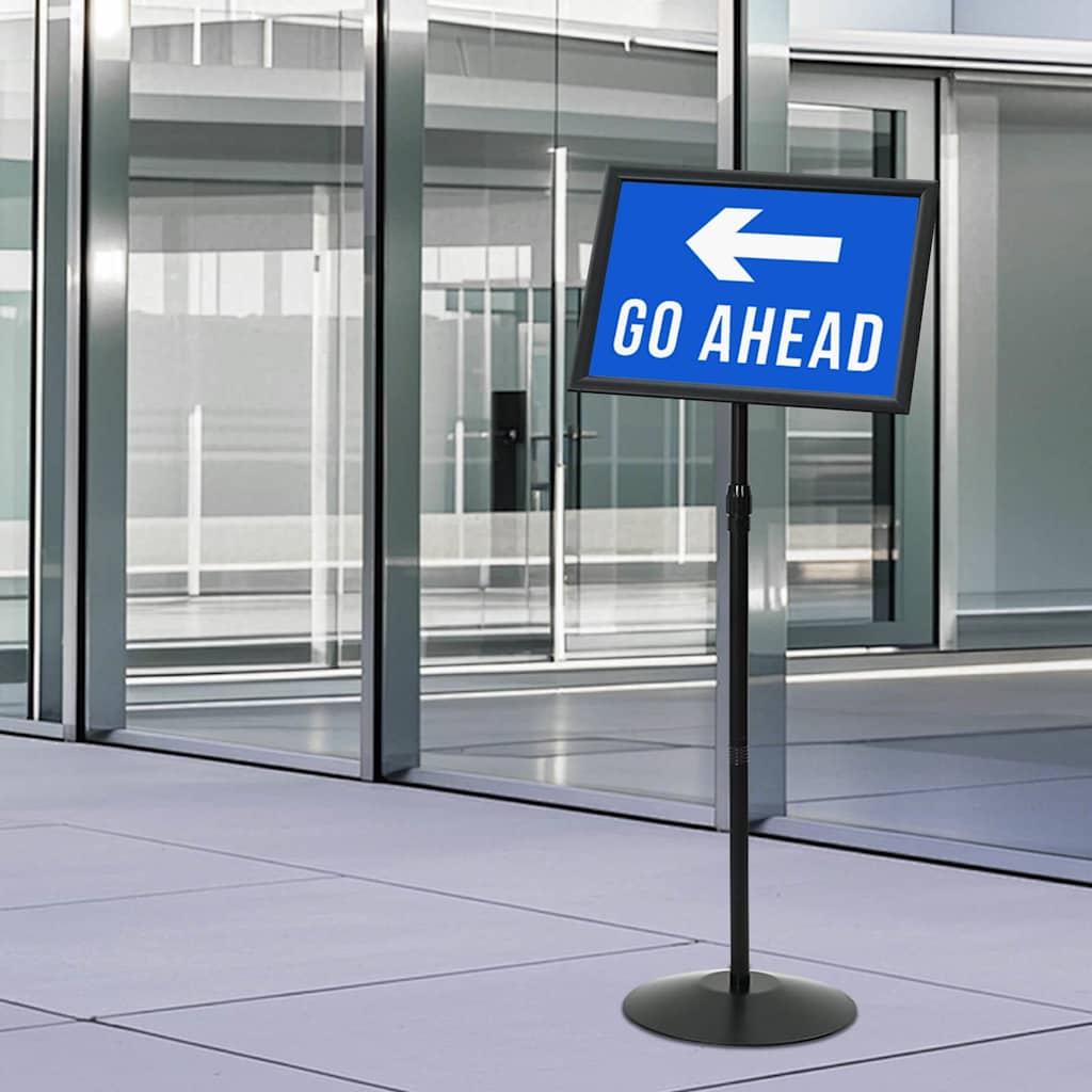 Pedestal Posterstand Zwart a3 Aluminium en PVC is nu te koop bij PeponiXL, paradijselijk wonen!