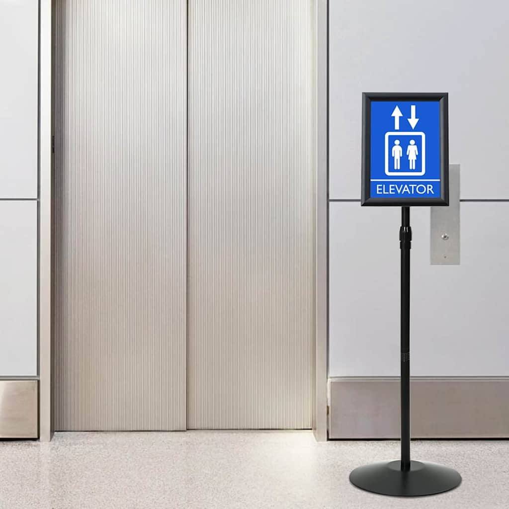 Pedestal Posterstand Zwart a4 Aluminium en PVC is nu te koop bij PeponiXL, paradijselijk wonen!