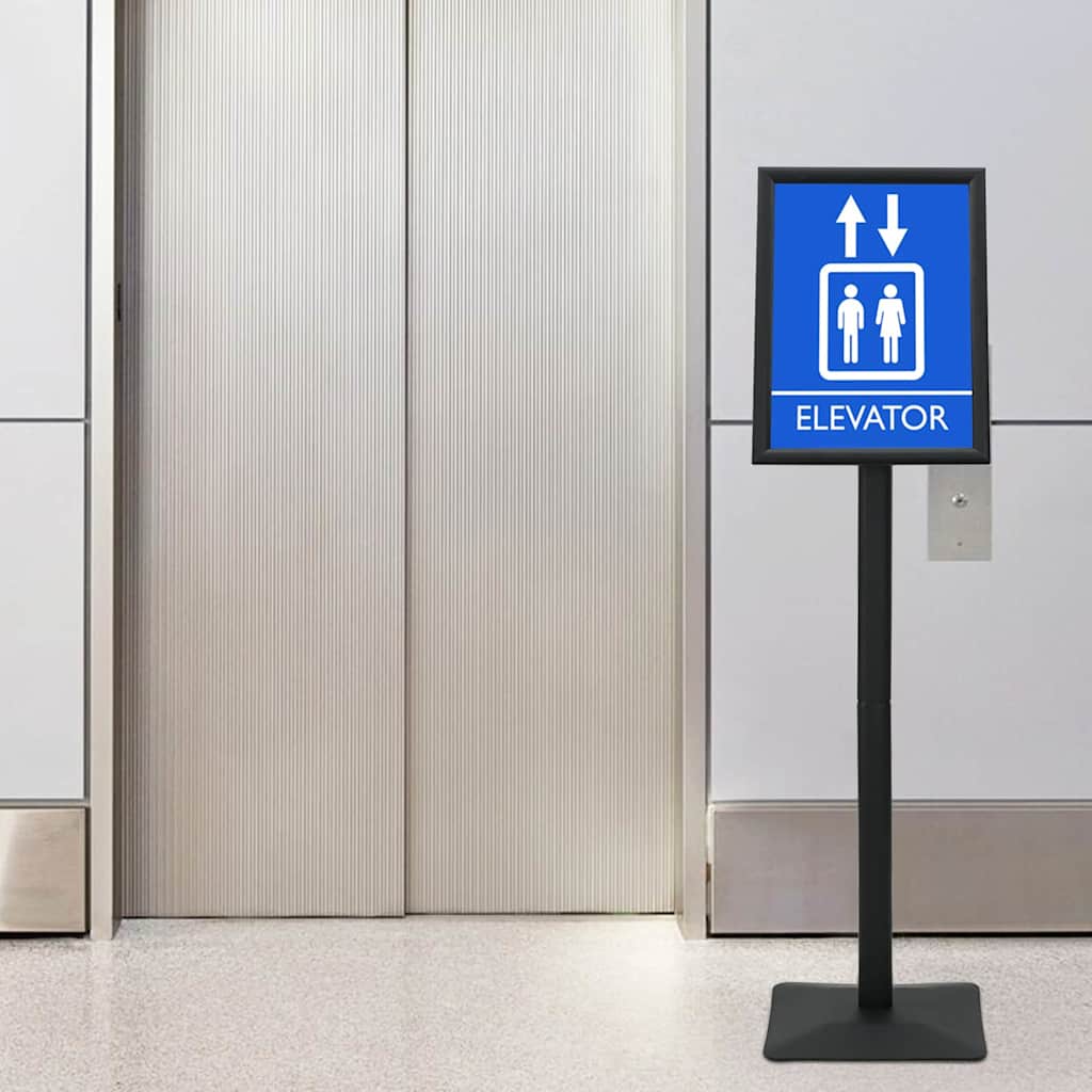 Pedestal Posterstand Zwart a3 Aluminium en PVC is nu te koop bij PeponiXL, paradijselijk wonen!