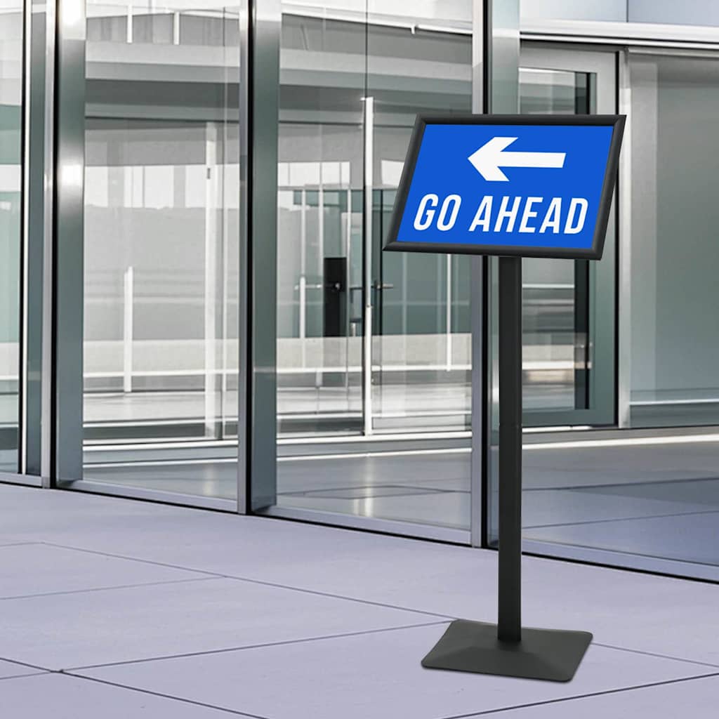 Pedestal Posterstand Zwart a3 Aluminium en PVC is nu te koop bij PeponiXL, paradijselijk wonen!