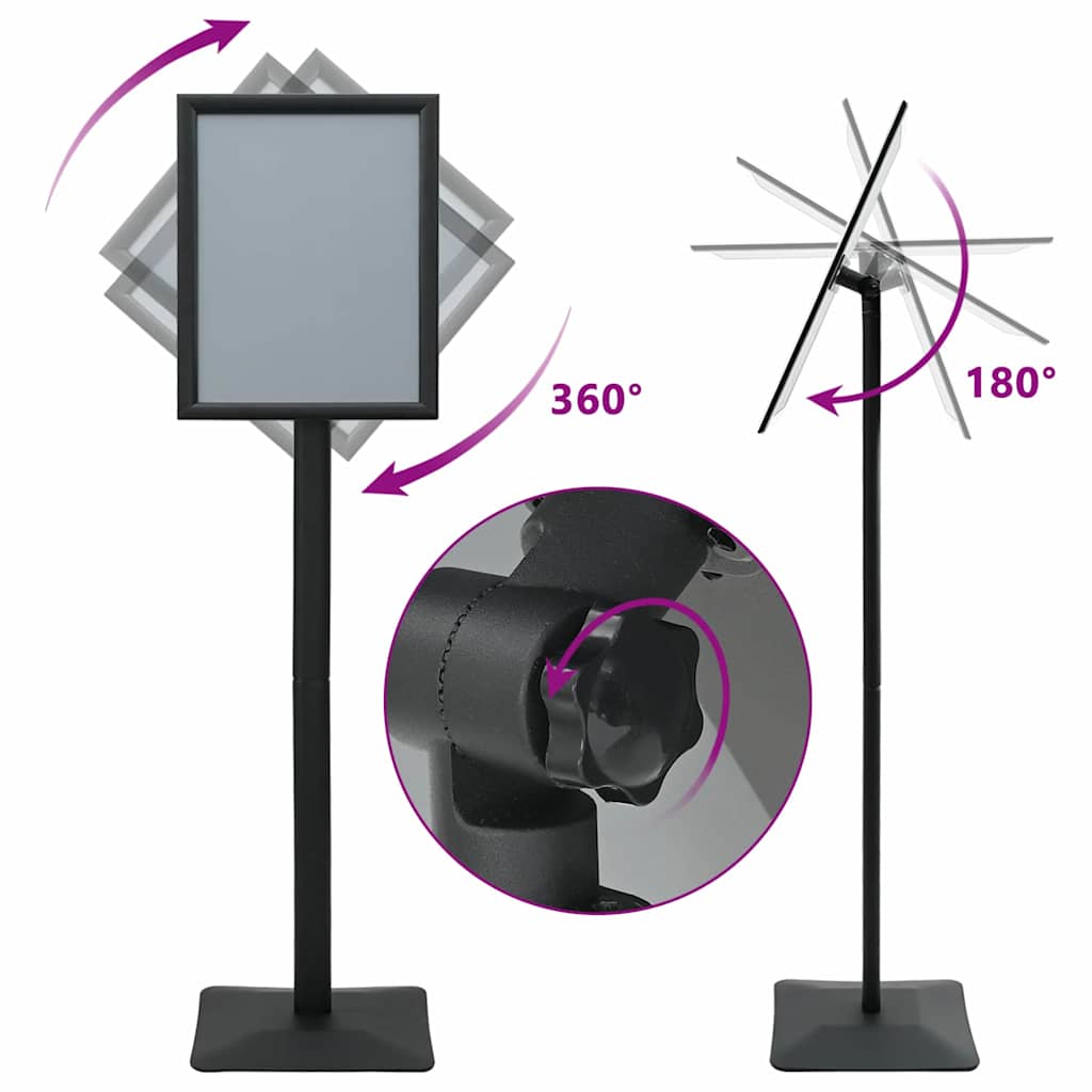 Pedestal Posterstand Zwart a3 Aluminium en PVC is nu te koop bij PeponiXL, paradijselijk wonen!