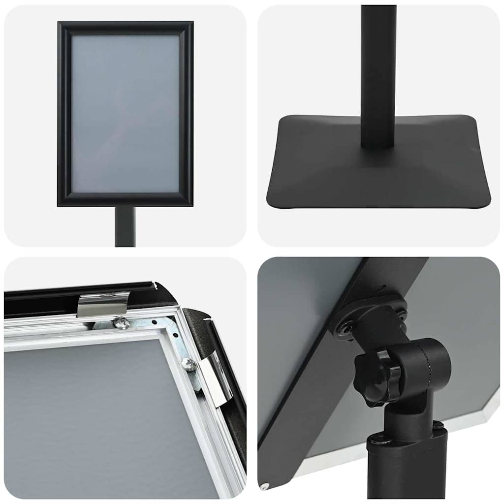 Pedestal Posterstand Zwart a4 Aluminium en PVC is nu te koop bij PeponiXL, paradijselijk wonen!