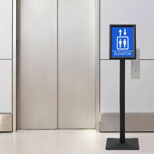 Pedestal Posterstand Zwart a4 Aluminium en PVC is nu te koop bij PeponiXL, paradijselijk wonen!