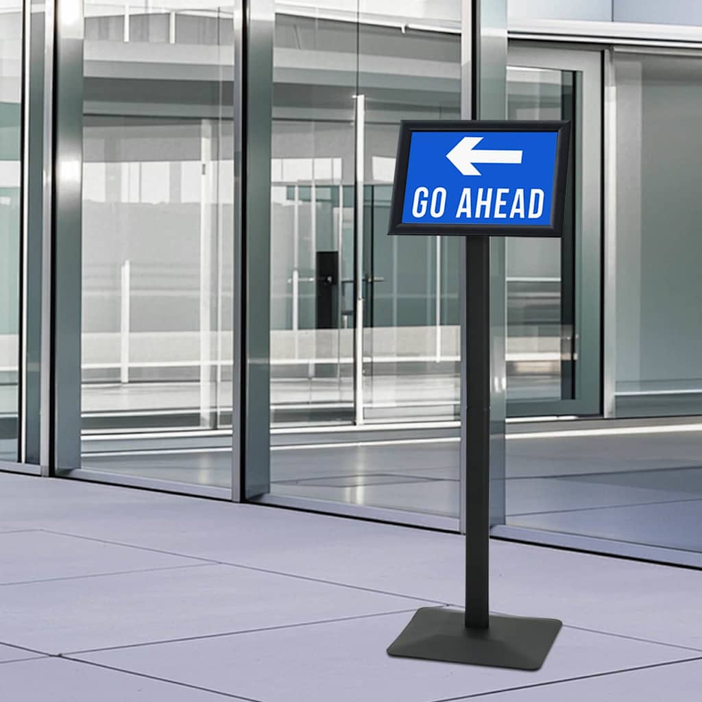 Pedestal Posterstand Zwart a4 Aluminium en PVC is nu te koop bij PeponiXL, paradijselijk wonen!