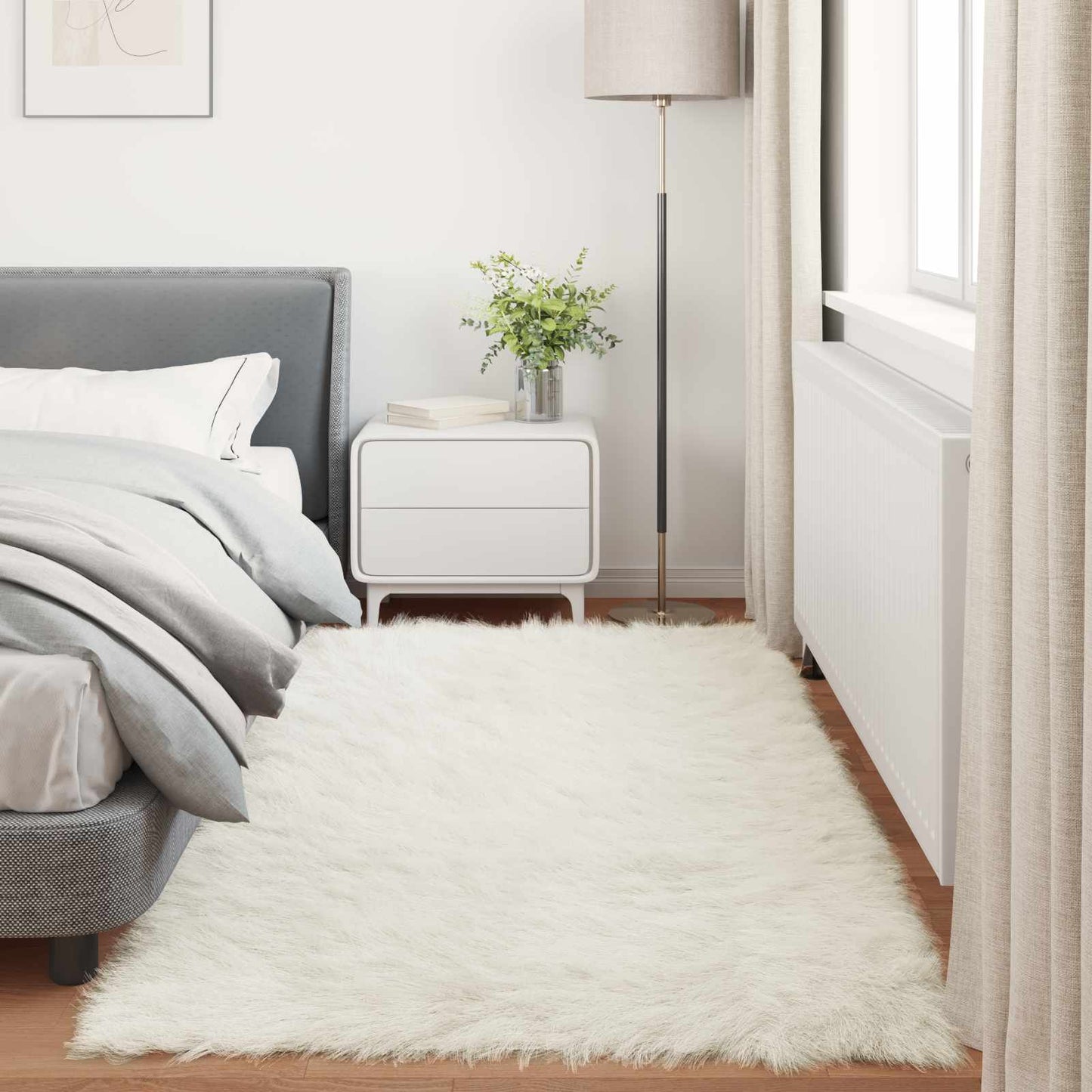 Tapijt van imitatie TAFALLA Wit 80 x 200 cm Polyester is nu te koop bij PeponiXL, paradijselijk wonen!