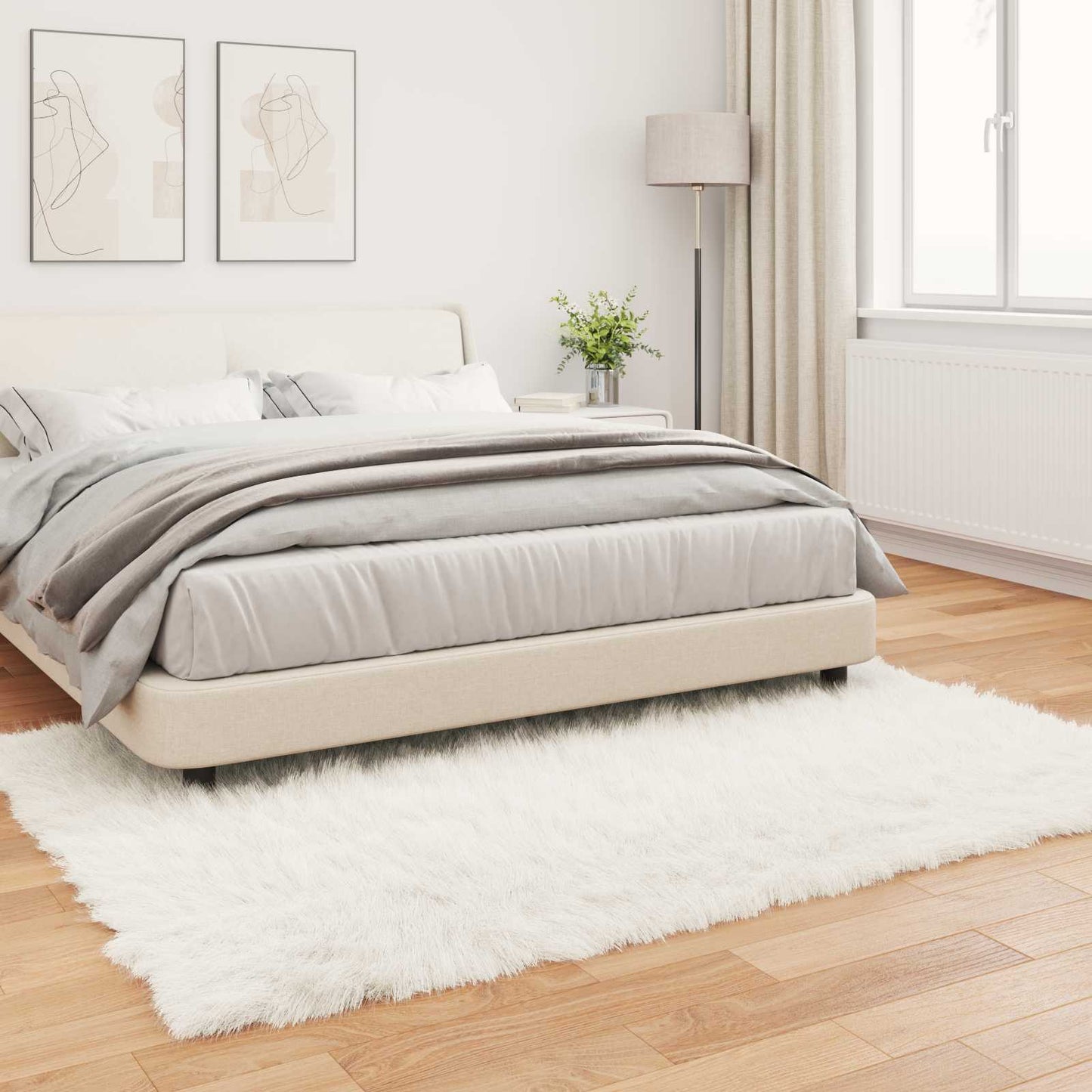 Tapijt van imitatie TAFALLA Wit 120 x 170 cm Polyester is nu te koop bij PeponiXL, paradijselijk wonen!