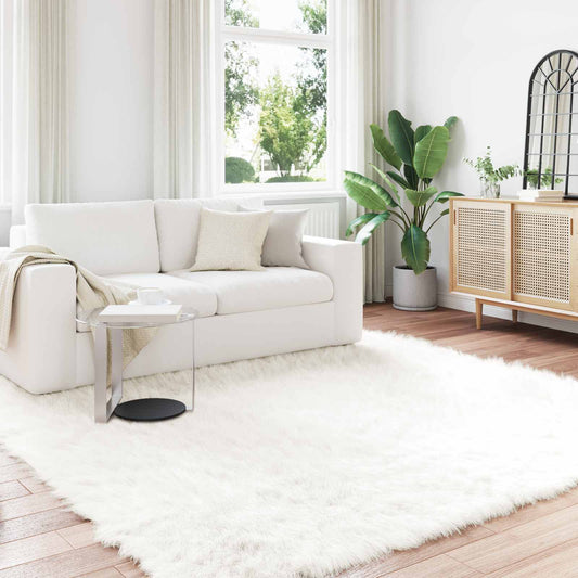 Tapijt van imitatie TAFALLA Wit 200 x 200 cm Polyester is nu te koop bij PeponiXL, paradijselijk wonen!