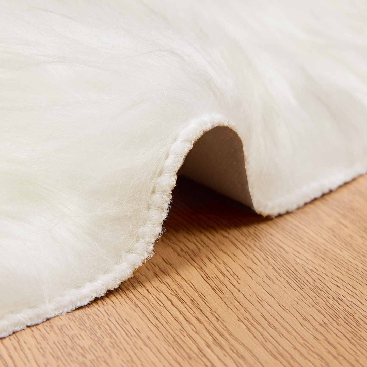 Tapijt van imitatie TAFALLA Wit Ø 120 cm Polyester is nu te koop bij PeponiXL, paradijselijk wonen!