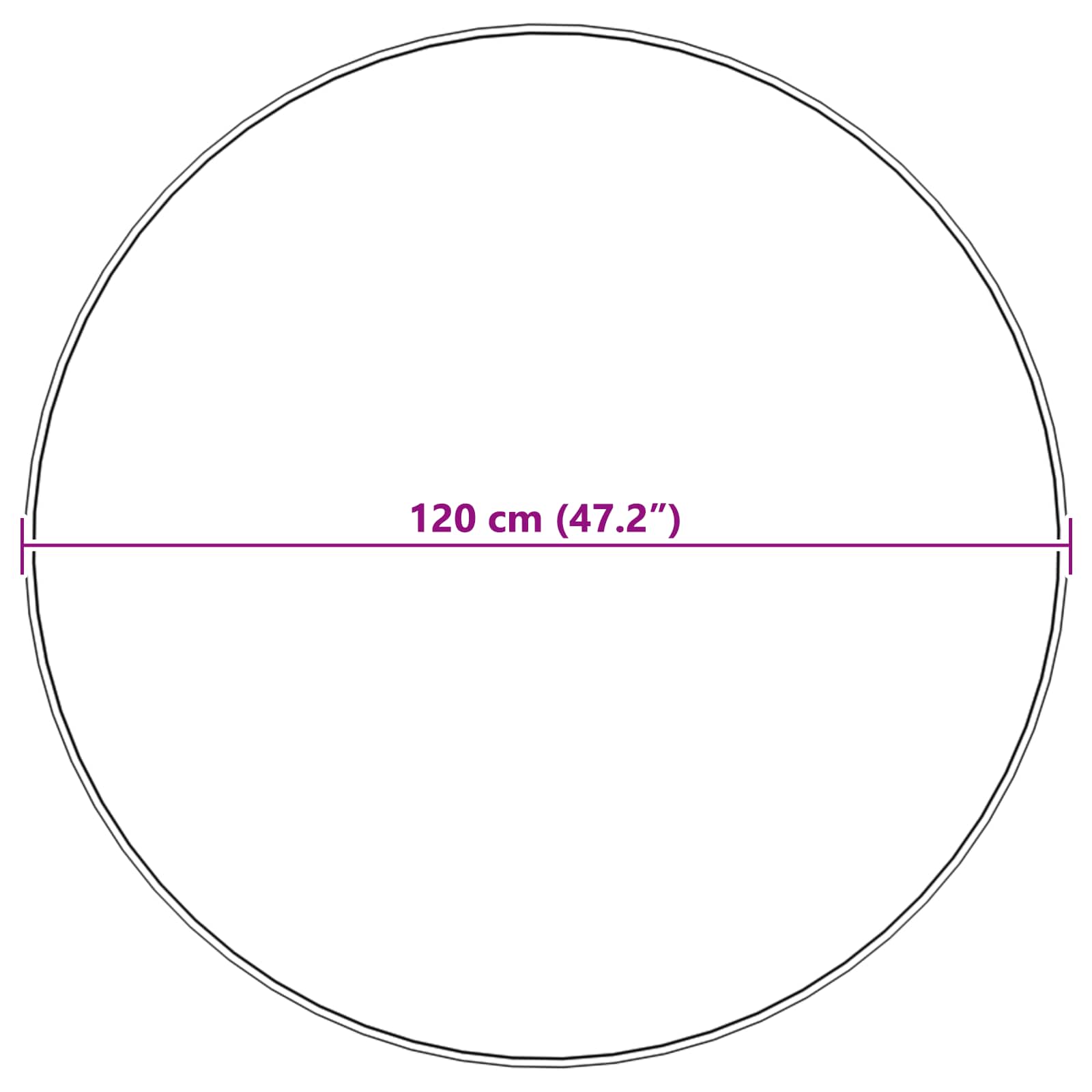 Tapijt van imitatie TAFALLA Wit Ø 120 cm Polyester is nu te koop bij PeponiXL, paradijselijk wonen!