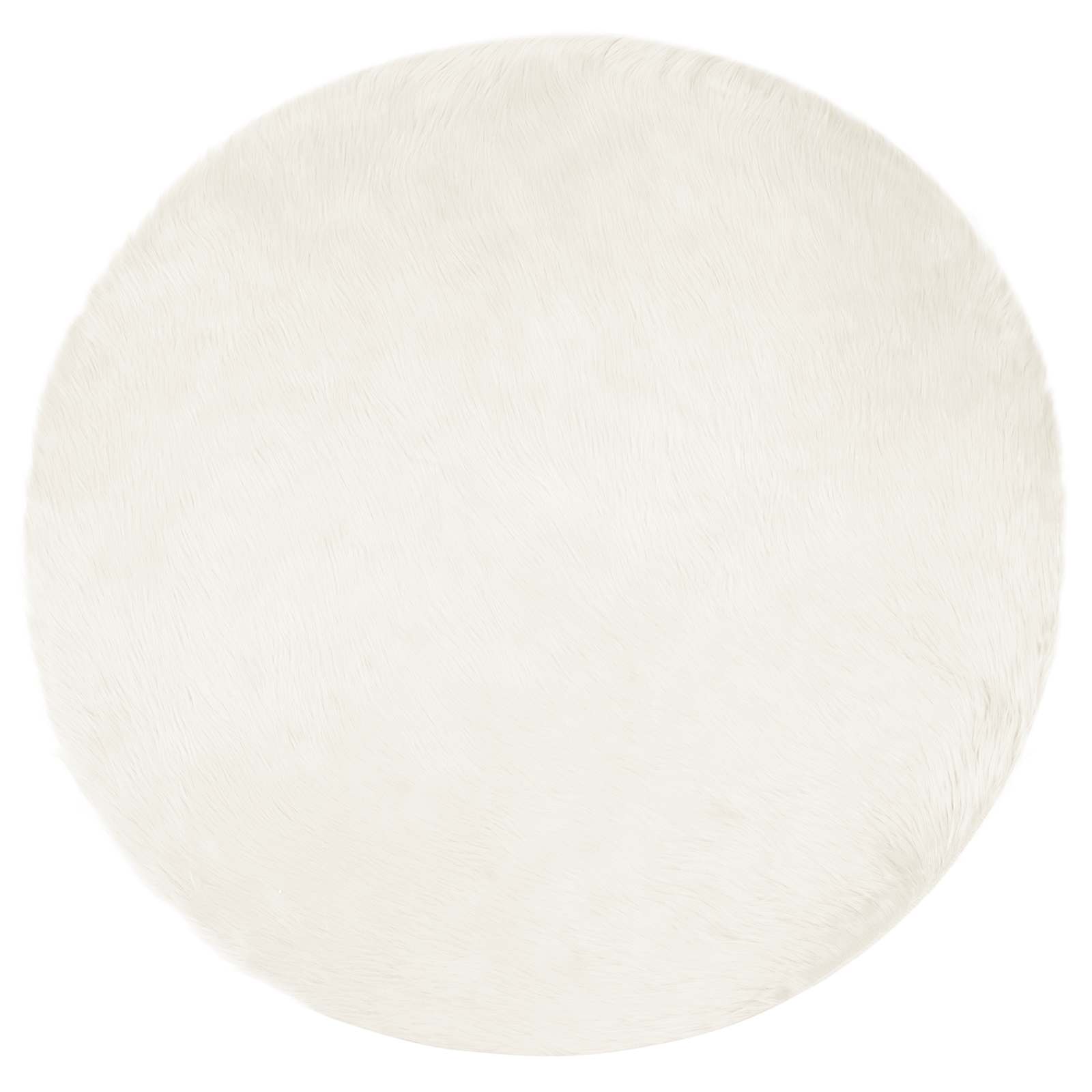 Tapijt van imitatie TAFALLA Wit Ø 120 cm Polyester is nu te koop bij PeponiXL, paradijselijk wonen!