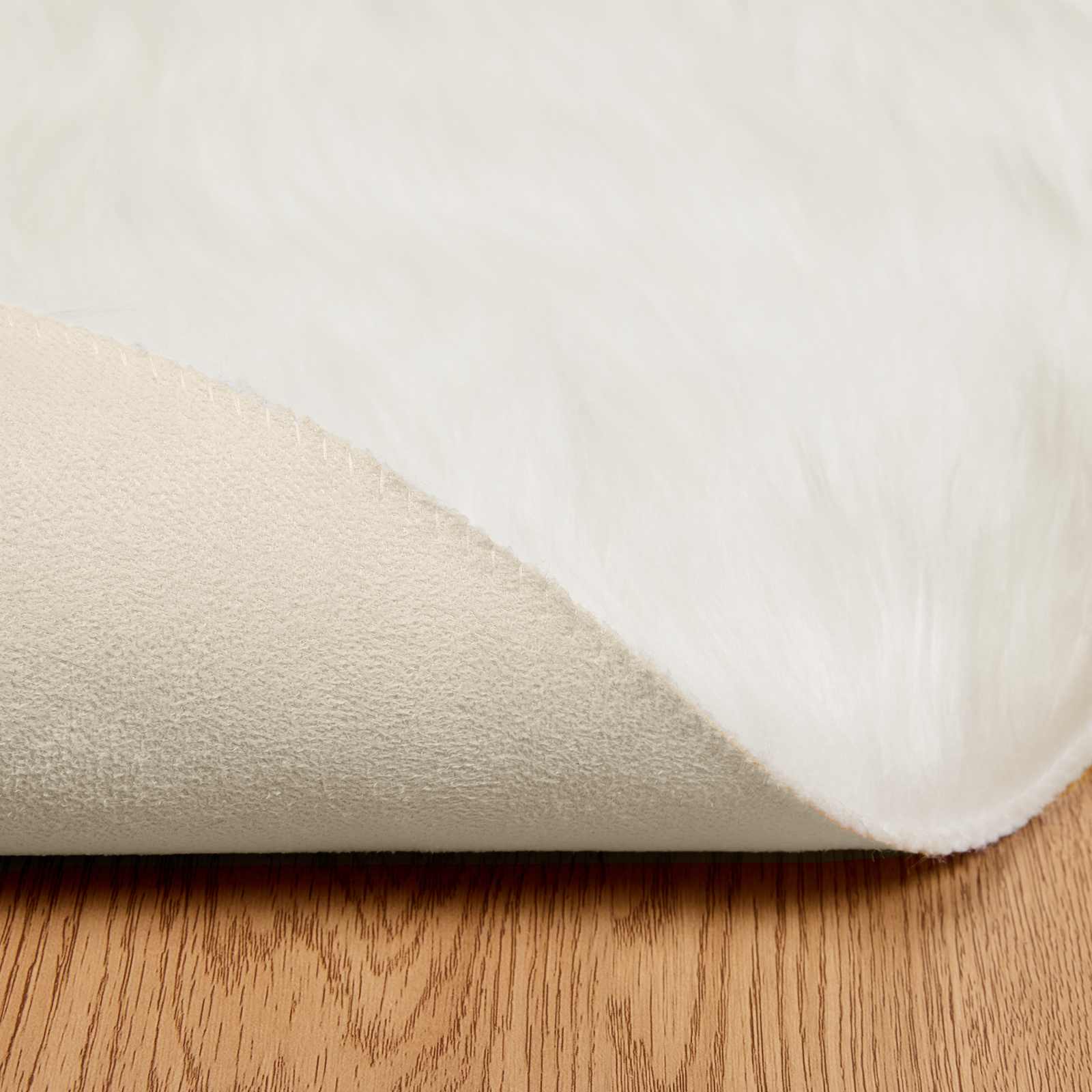 Tapijt van imitatie TAFALLA Wit Ø 160 cm Polyester is nu te koop bij PeponiXL, paradijselijk wonen!