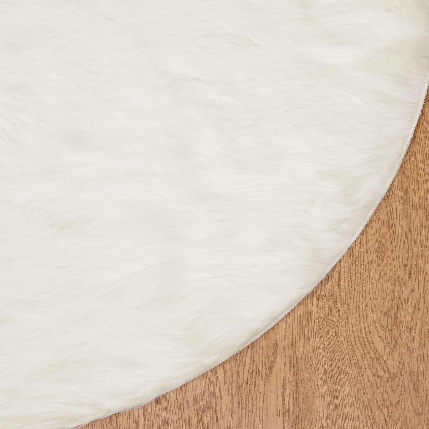 Tapijt van imitatie TAFALLA Wit Ø 160 cm Polyester is nu te koop bij PeponiXL, paradijselijk wonen!