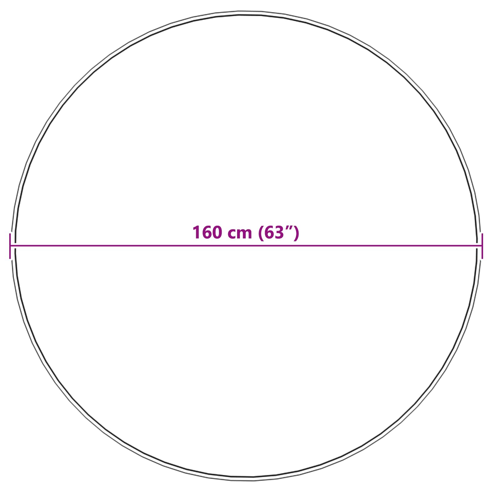 Tapijt van imitatie TAFALLA Wit Ø 160 cm Polyester is nu te koop bij PeponiXL, paradijselijk wonen!