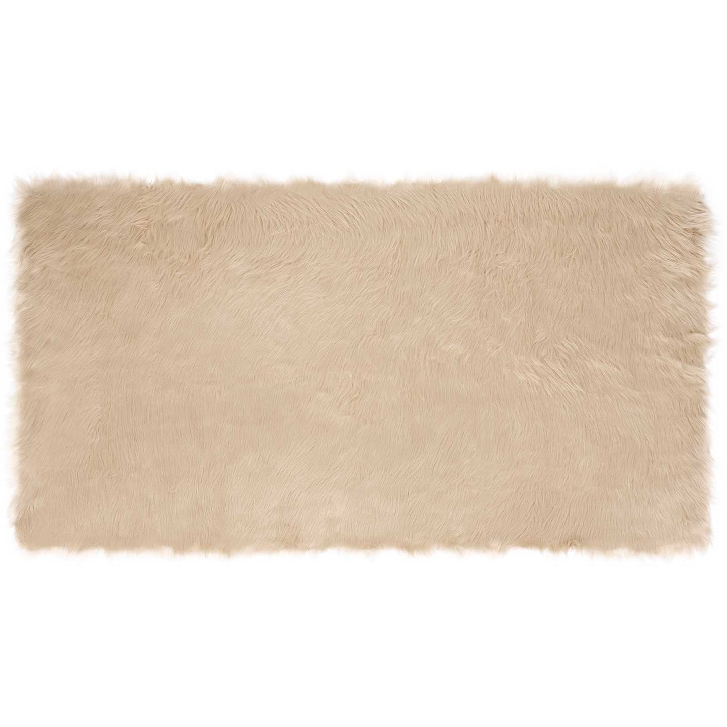 Nep Schapenvacht Tapijt Tafalla Beige 60 x 110 cm Polyester is nu te koop bij PeponiXL, paradijselijk wonen!