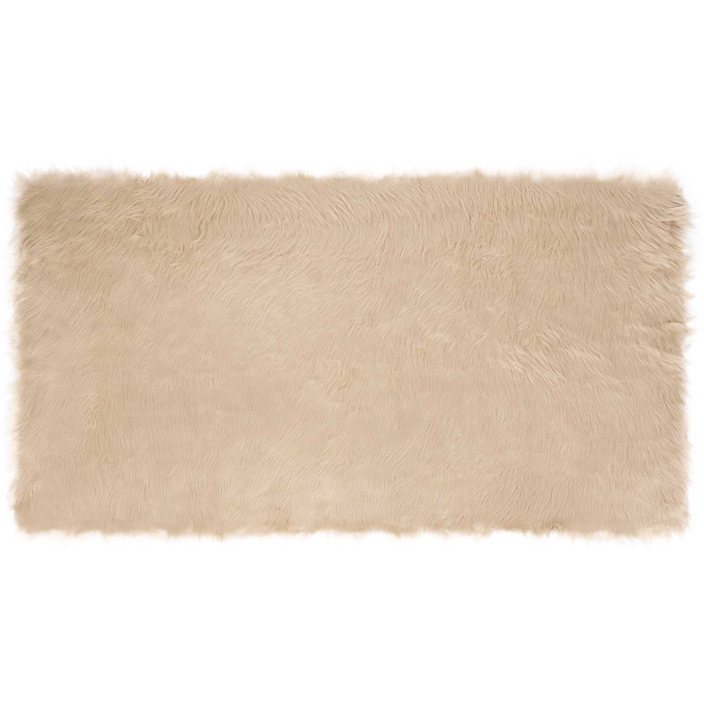 Nep Schapenvacht Tapijt Tafalla Beige 80 x 150 cm Polyester is nu te koop bij PeponiXL, paradijselijk wonen!